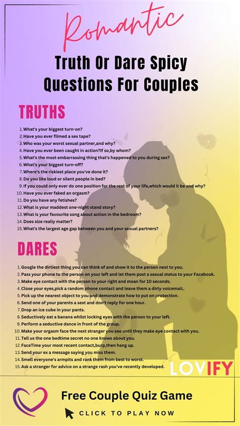 truth or dare questions romantic|460+ Couples Truth or Dare Questions That Your。